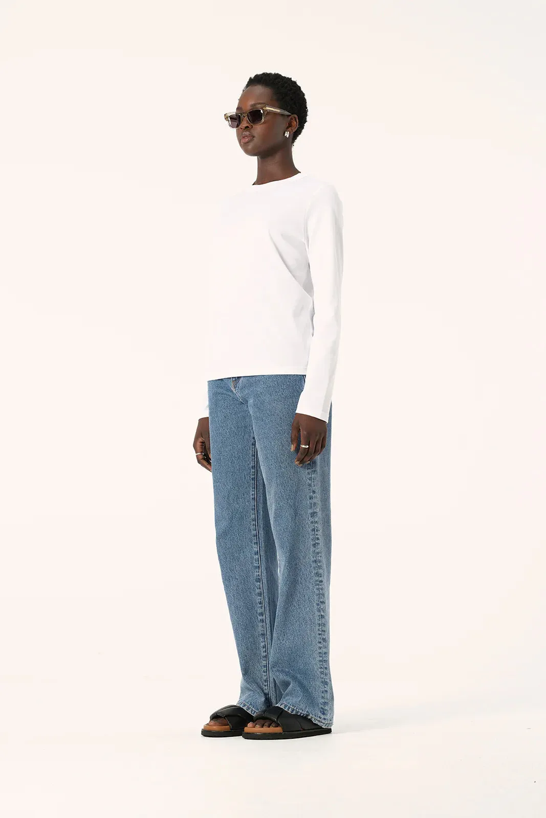 Zoe Long Sleeve Tee - White
